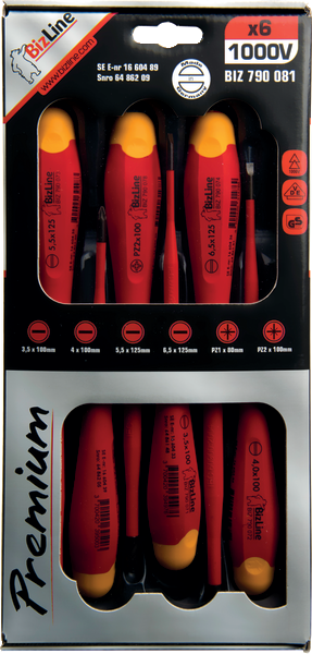 1000 v insulated i-slim screwdrivers slotted/pz 6 pieces