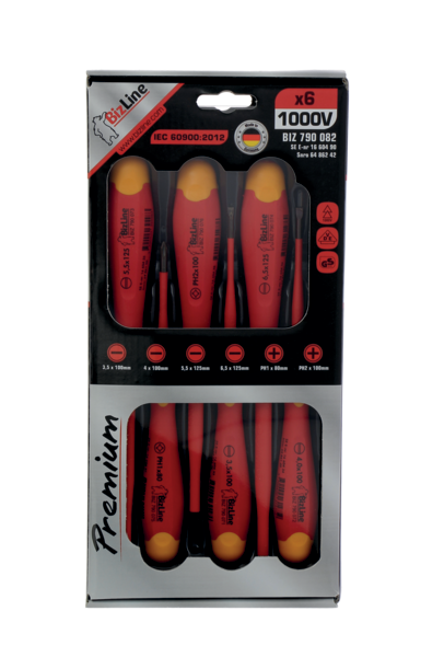 1000 V Insulated I-SLIM screwdriver slotted/PH 6 Pieces