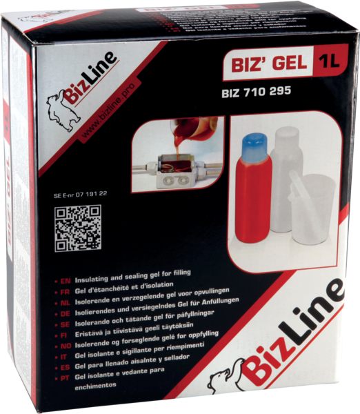 Biz Line 710295 Biz Gel d'Etanchéité Electrique Constitué de 2 Flacons de  0,5l à Mélanger en Quantités égales