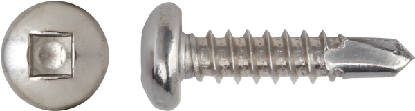 Self-drilling tek screws pan head square drive stainless steel