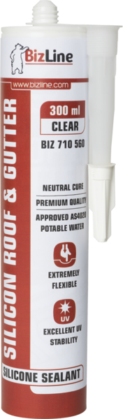 White roof and gutter silicone