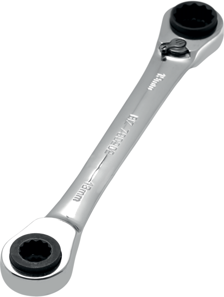Reversible ratchet ring wrench 4 sizes