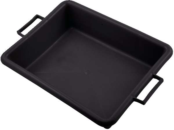 Brown plastic trough