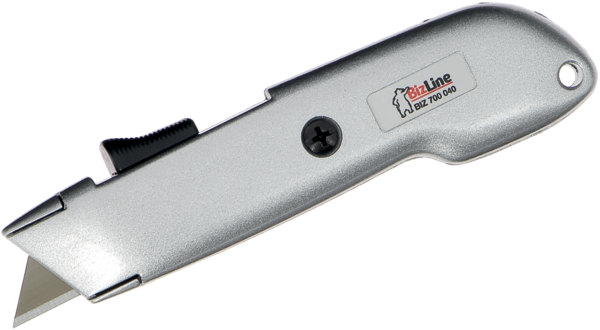 Retractable utility knife with interchangeable blade
