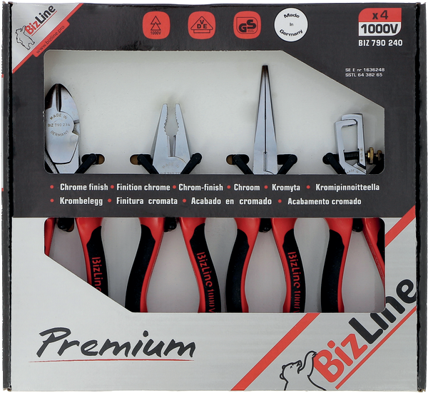 1000 v insulated pliers 4 pieces